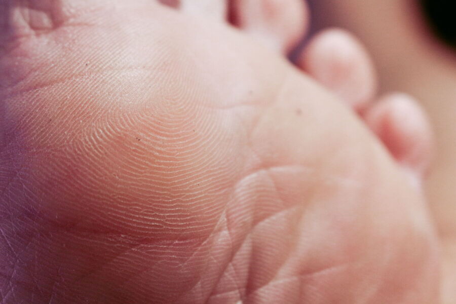 Gepflegte Haut an der Fußsohle