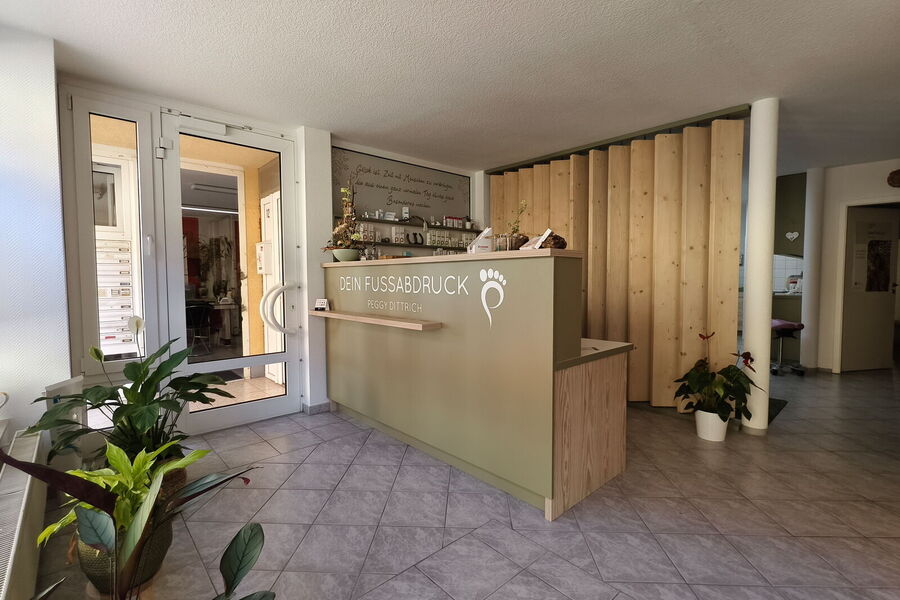 Anmelde-Bereich in meine Praxis für Fußpflege in Saalfeld